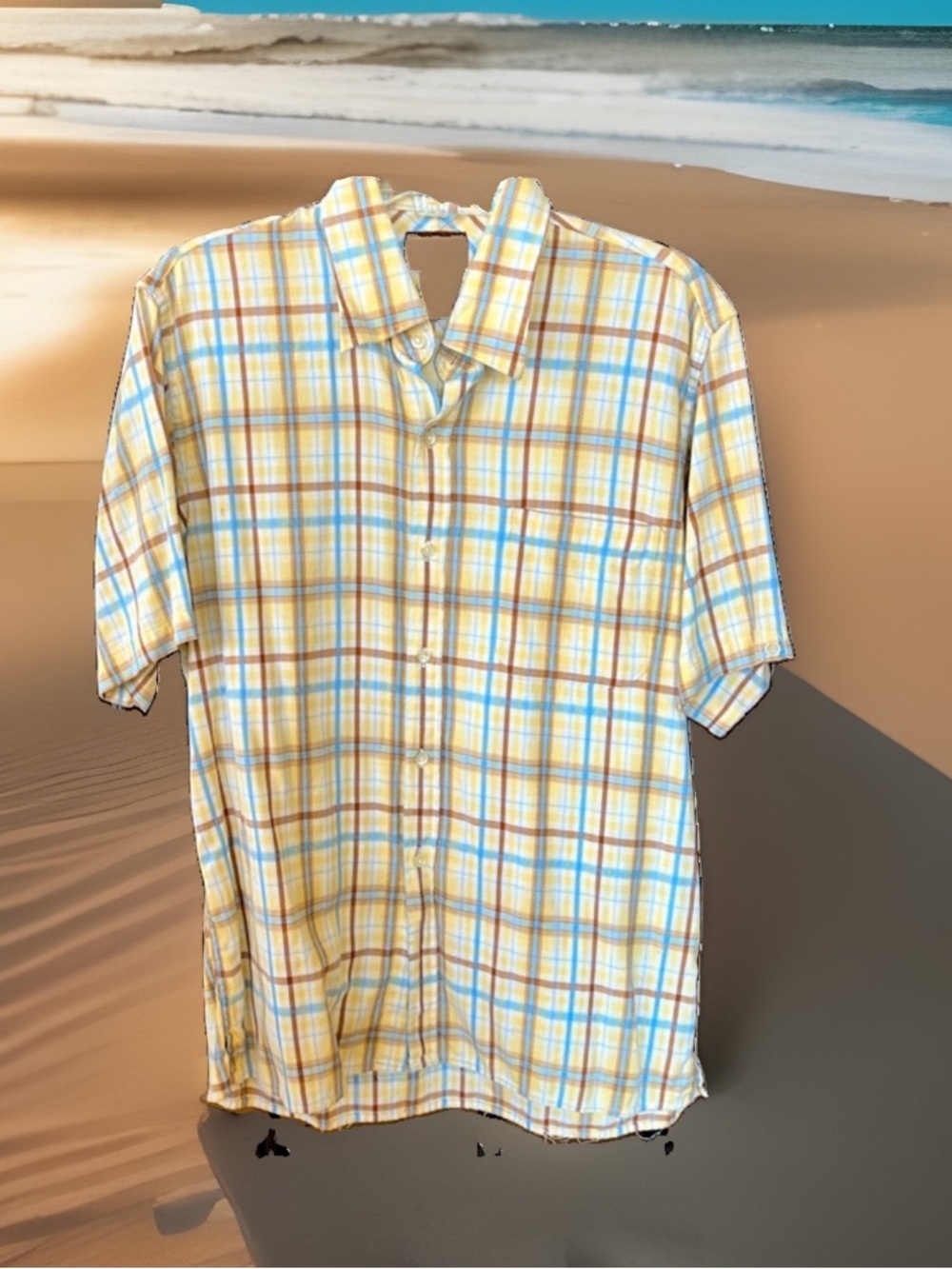 Born mens shirt short sleeve button front